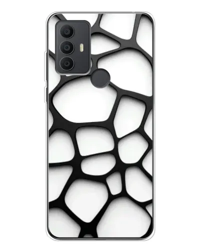 Чехол для TCL 30 SE с картинкой «Белая объемная сетка» Чехол для TCL 30 SE с картинкой «Белая объемная сетка»