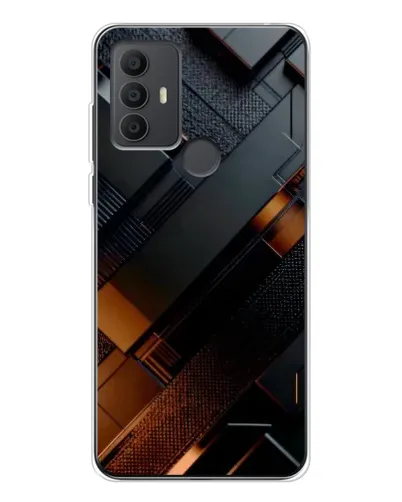 Чехол для TCL 30 SE с картинкой «Черные геометрические блоки» Чехол для TCL 30 SE с картинкой «Черные геометрические блоки»