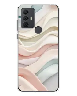 Чехол для TCL 30 SE с картинкой «Пастельные нежные волны»