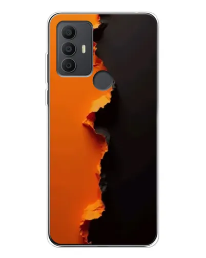 Чехол для TCL 30 SE с картинкой «Оранжевый разлом» Чехол для TCL 30 SE с картинкой «Оранжевый разлом»