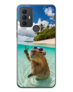 Чохол для TCL 30 SE з картинкою «Капібара на морі» Чохол для TCL 30 SE з картинкою «Капібара на морі»
