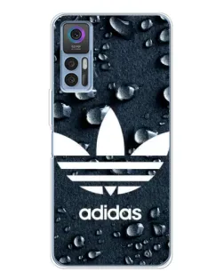 Чехол для TCL 30 с картинкой «Adidas Trefoil Blue»