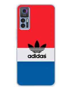 Чехол для TCL 30 с картинкой «Ретро блоки Adidas»