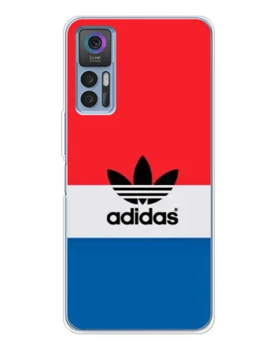 Чехол для TCL 30 с картинкой «Ретро блоки Adidas» Чехол для TCL 30 с картинкой «Ретро блоки Adidas»
