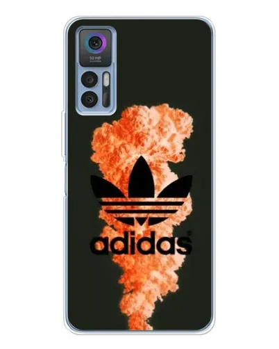 Чехол для TCL 30 с картинкой «Оранжевый дым Adidas» Чехол для TCL 30 с картинкой «Оранжевый дым Adidas»