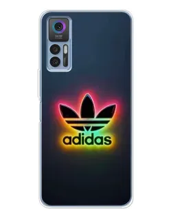 Чехол для TCL 30 с картинкой «Неоновый Adidas»