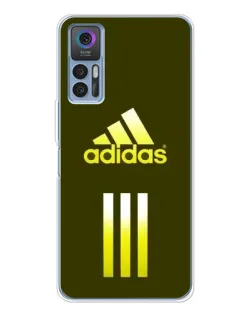 Чехол для TCL 30 с картинкой «Оливковый градиент Adidas»