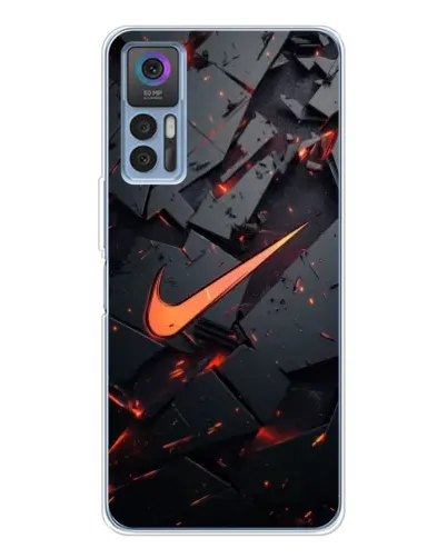 Чохол для TCL 30 з картинкою «Nike — ефект розломів» Чохол для TCL 30 з картинкою «Nike — ефект розломів»