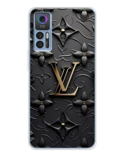 Чехол для TCL 30 с картинкой «Кожаная текстура LV»