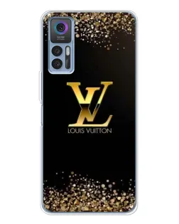 Чехол для TCL 30 с картинкой «LV — золотые искры»