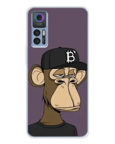 Чехол для TCL 30 с картинкой «Bored Ape в кепке»