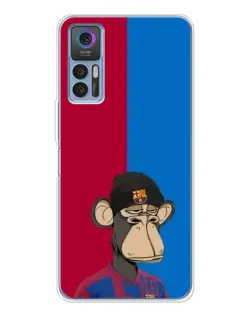 Чехол для TCL 30 с картинкой «Bored Ape — фанат Барсы»