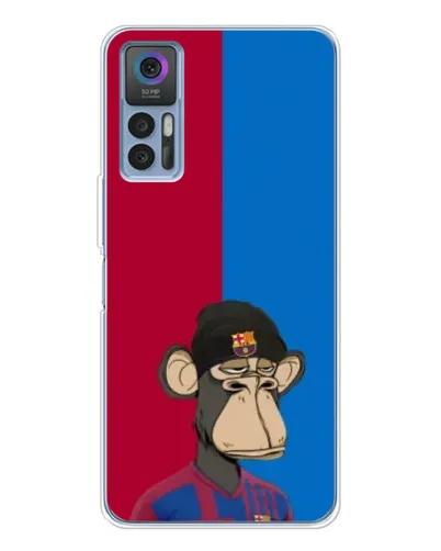 Чехол для TCL 30 с картинкой «Bored Ape — фанат Барсы»