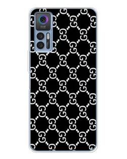Чехол для TCL 30 с картинкой «Gucci — сетчатый паттерн»
