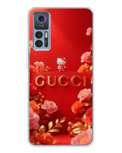 Чехол для TCL 30 с картинкой «Gucci — золотой сад»