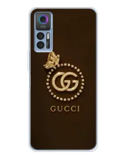 Чехол для TCL 30 с картинкой «Gucci — золотая бабочка»