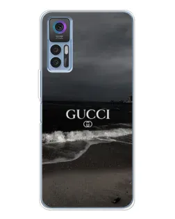 Чехол для TCL 30 с картинкой «Gucci — морской прибой»