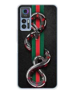 Чехол для TCL 30 с картинкой «Gucci — змея на полосе» Чехол для TCL 30 с картинкой «Gucci — змея на полосе»