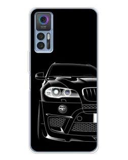 Чехол для TCL 30 с картинкой «Темный силуэт BMW»