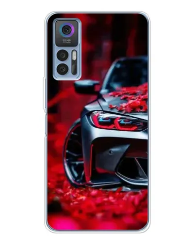Чехол для TCL 30 с картинкой «Спортивная BMW и цветы» Чехол для TCL 30 с картинкой «Спортивная BMW и цветы»