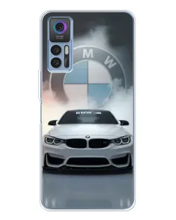 Чохол для TCL 30 з картинкою «BMW в білому диму»