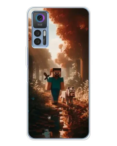 Чехол для TCL 30 с картинкой «Стив в лесу» Чехол для TCL 30 с картинкой «Стив в лесу»