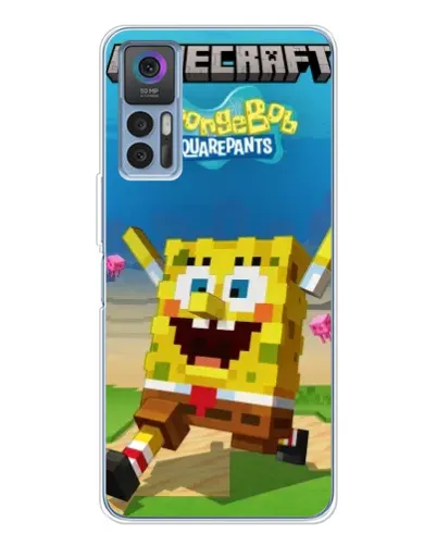 Чохол для TCL 30 з картинкою «Губка Боб Minecraft» Чохол для TCL 30 з картинкою «Губка Боб Minecraft»