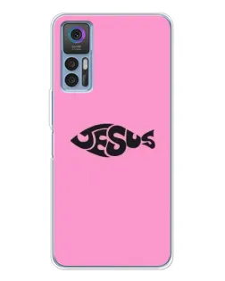 Чохол для TCL 30 з картинкою «Рожевий символ Jesus»