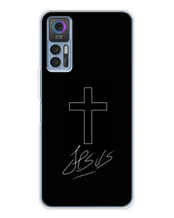 Чехол для TCL 30 с картинкой «Графический крест Jesus» Чехол для TCL 30 с картинкой «Графический крест Jesus»
