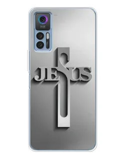 Чехол для TCL 30 с картинкой «Металлический крест Jesus» Чехол для TCL 30 с картинкой «Металлический крест Jesus»