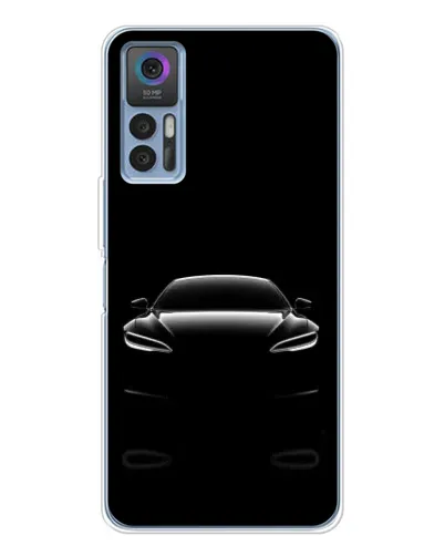 Чехол для TCL 30 с картинкой «Силуэт Tesla Night»