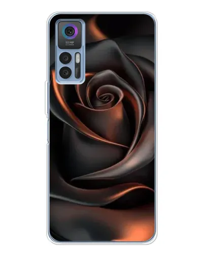 Чехол для TCL 30 с картинкой «Шелковая черная роза» Чехол для TCL 30 с картинкой «Шелковая черная роза»