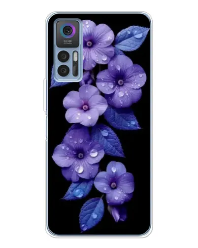 Чехол для TCL 30 с картинкой «Фиолетовые цветы с росою» Чехол для TCL 30 с картинкой «Фиолетовые цветы с росою»