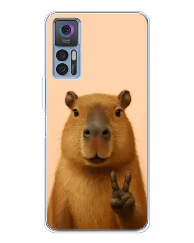 Чехол для TCL 30 с картинкой «Капибара виктория»