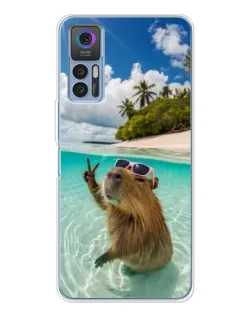 Чехол для TCL 30 с картинкой «Капибара на море» Чехол для TCL 30 с картинкой «Капибара на море»