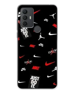 Чехол для TCL 306 с картинкой «Nike Mix Pattern»