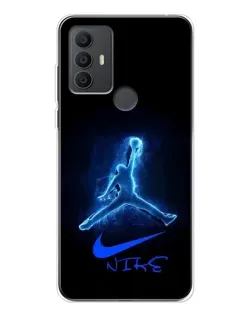 Чехол для TCL 306 с картинкой «Jordan Neon Blue»