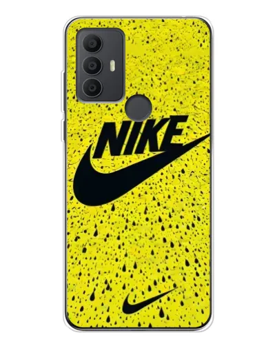 Чохол для TCL 306 з картинкою «Жовтий текстурний Nike»