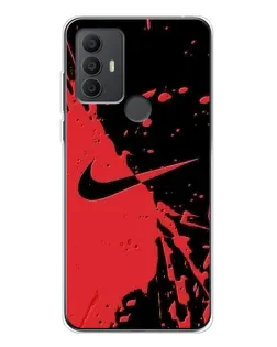 Чохол для TCL 306 з картинкою «Червоні бризки Nike» Чохол для TCL 306 з картинкою «Червоні бризки Nike»