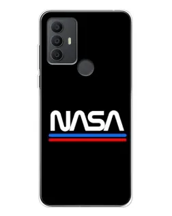 Чохол для TCL 306 з картинкою «NASA — класика Red Blue»