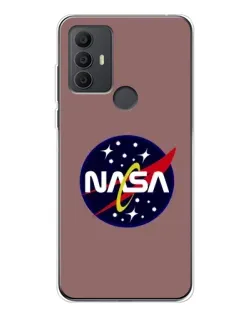 Чехол для TCL 306 с картинкой «NASA — ретро космос»