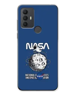 Чехол для TCL 306 с картинкой «NASA — лунная миссия»