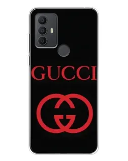 Чохол для TCL 306 з картинкою «Gucci — червоний логотип»