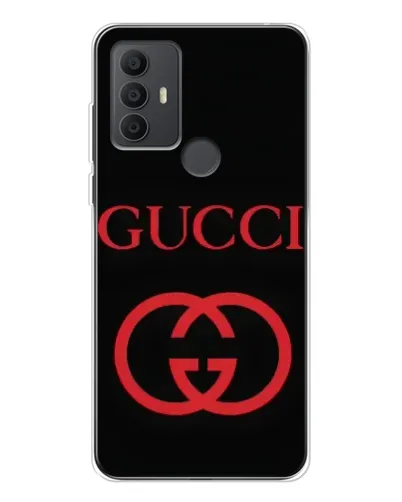Чохол для TCL 306 з картинкою «Gucci — червоний логотип»