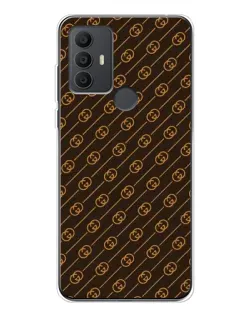 Чохол для TCL 306 з картинкою «Gucci — золоті діагоналі»