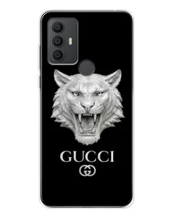 Чохол для TCL 306 з картинкою «Gucci — срібний лев»