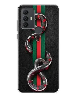 Чохол для TCL 306 з картинкою «Gucci — змія на смузі»