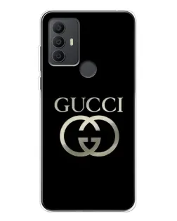 Чохол для TCL 306 з картинкою «Gucci — золото на чорному»
