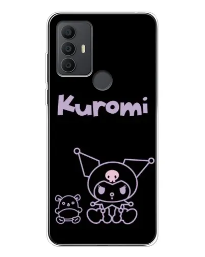 Чохол для TCL 306 з картинкою «Kuromi — чорний мінімалізм»