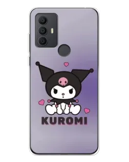Чохол для TCL 306 з картинкою «Kuromi — фіолетовий арт»